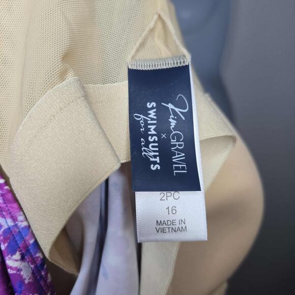 Kim Gravel x Swimsuits For All Fly Away Tankini & 5" Boy Short Size 16 - Picture 3 of 4